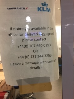 EDI Baggage Office Sign